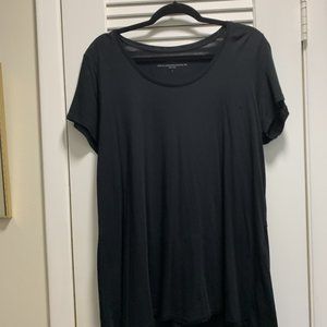 Black Pure Jill Scoopneck Eliptical Tee